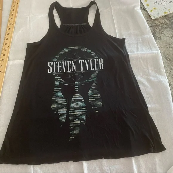 Steven Tyler tank top Dreamcatcher racer back in black. Size L   NWOT - Picture 4 of 11